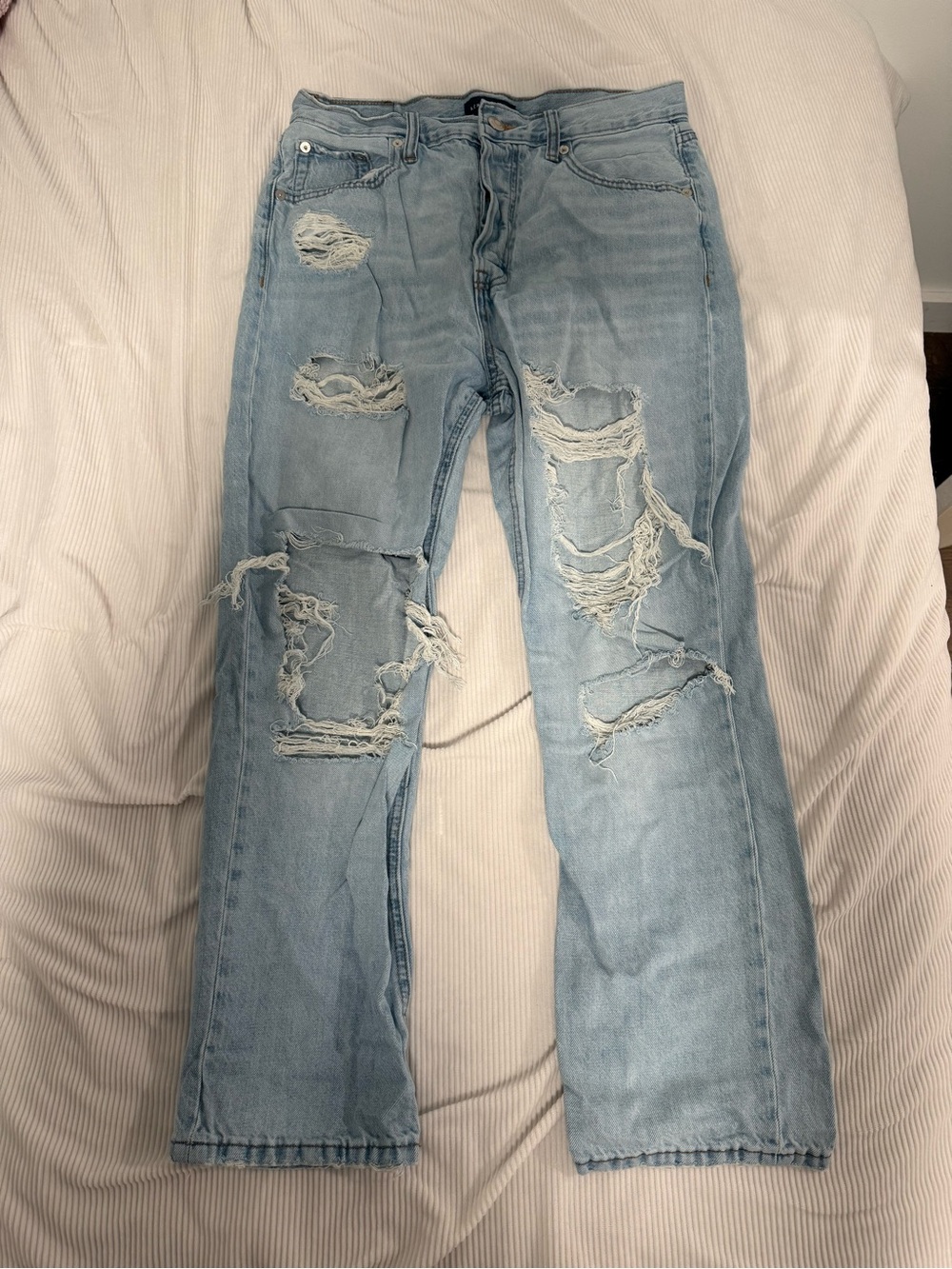 Aeropostale Light Blue Distressed Boyfriend Jeans